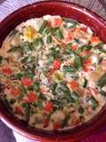 Cazuela de menestra al microondas 🥚🥕🥛
