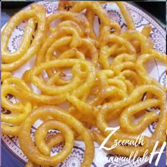 A picture of Idli Batter Jalebis.