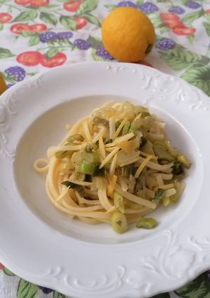 Foto di Linguine al verde dei cipollotti