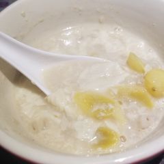 Chinese Beancurd, Ginkgo Nuts, and Barley Sweet Soup Dessert A picture of Chinese Beancurd, Ginkgo Nuts, and Barley Sweet Soup Dessert.