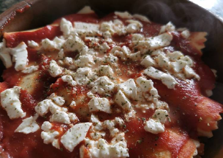 Canelones con queso fresco