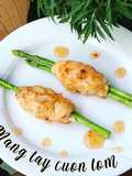 Măng tây cuộn tôm