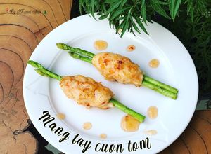 Hình của món Măng tây cuộn tôm.