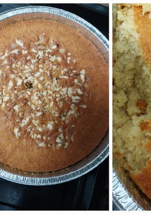 Una foto de Budín de naranja canela y nueces