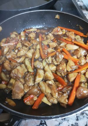 Una foto de Pollo en salsa de ostras