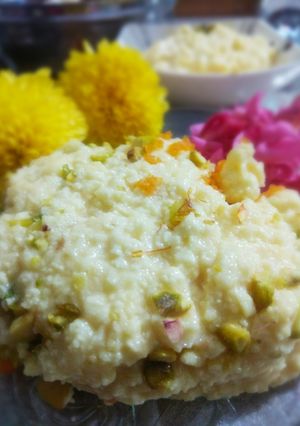 A picture of Paneer Custard Kalakand.