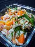 Ensalada frutal con hinojo.🥑🍊🍏🥬🍋