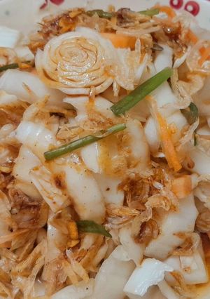 Hình của món Cải thảo ngâm chua ngọt trộn con ruốc.