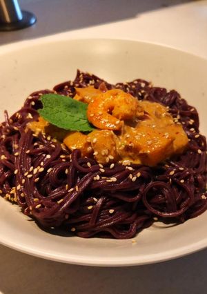 Une photo de Crevettes à l'ananas