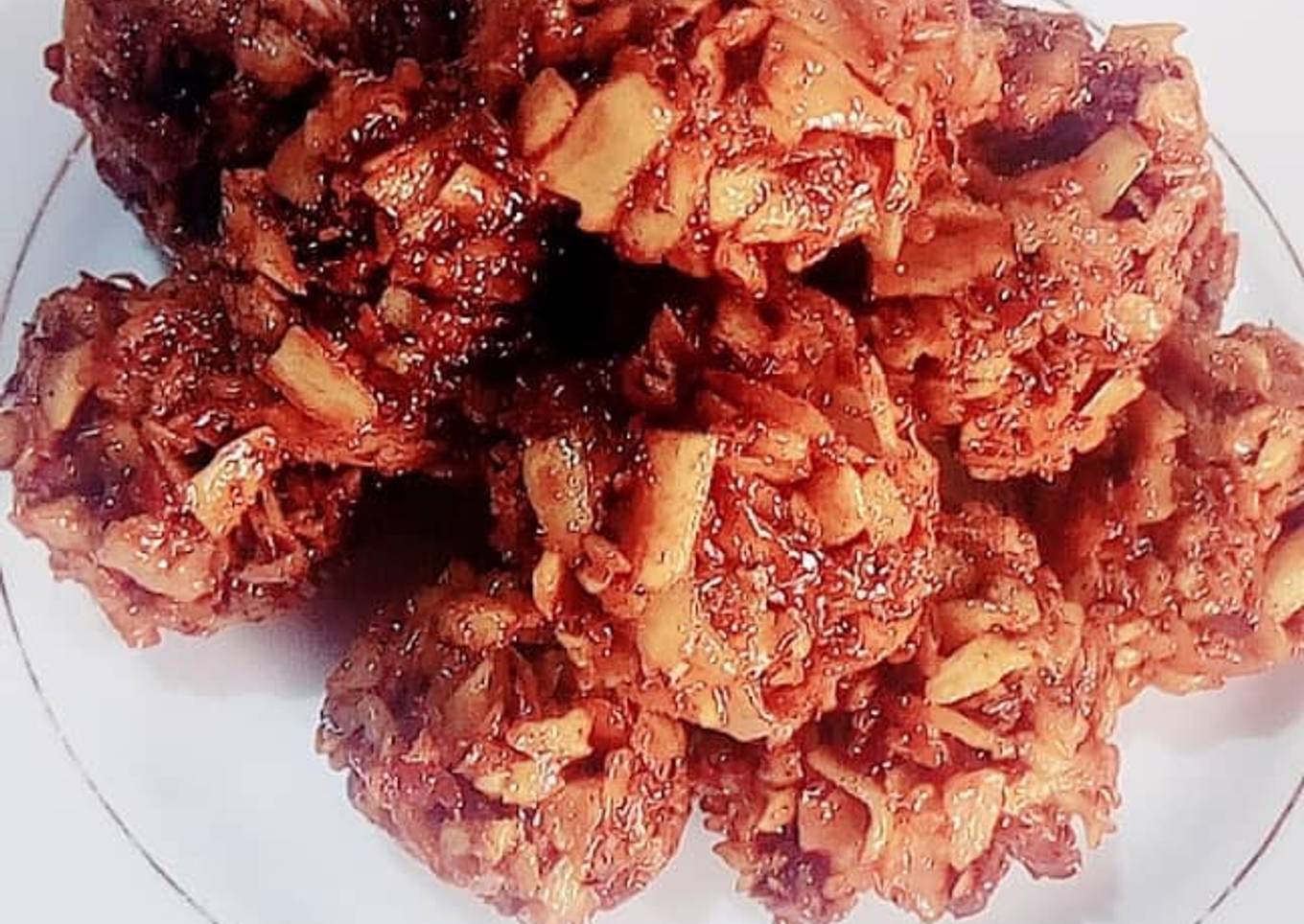 Shredded coconut candy