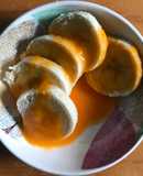 Chuối cuộn sandwich sốt trái cây cho bé ăn dặm