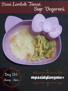 Foto resep MPASI 9mo+, Menu 4⭐️ Nasi Lembek Tomat Sop Vegeroni