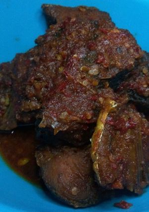 Foto resep Sungai kering Pecak tongkol basah asem pedas