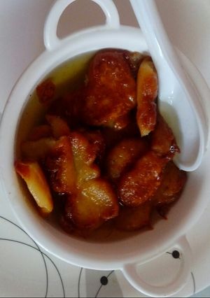 A picture of Chhanavaza in sugar syrup.