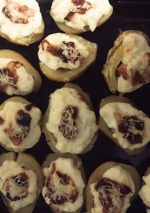 Csirkemellel töltött krumpli recept fotója