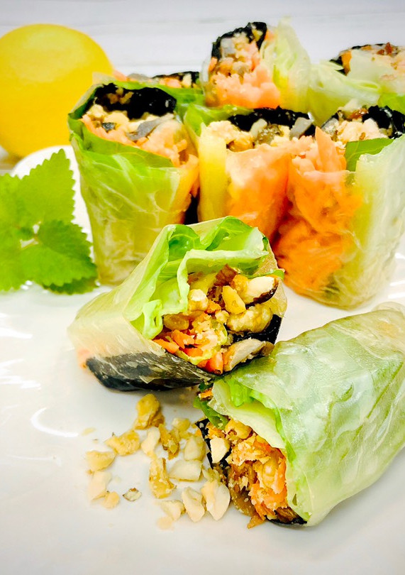 【異國料理】蔬食堅果越南🇻🇳春捲 的食譜成品照片