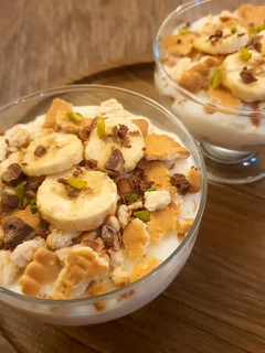 عکسی از دستور پودینگ موز با بیسکوئیت پتی بور🍌