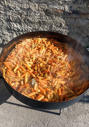 Una foto de Ragú de Cerdo con Mostacholes