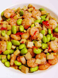 【厚生廚房】麻辣毛豆蝦仁 的食譜成品照片