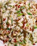 Зимний салат с кольцами кальмара