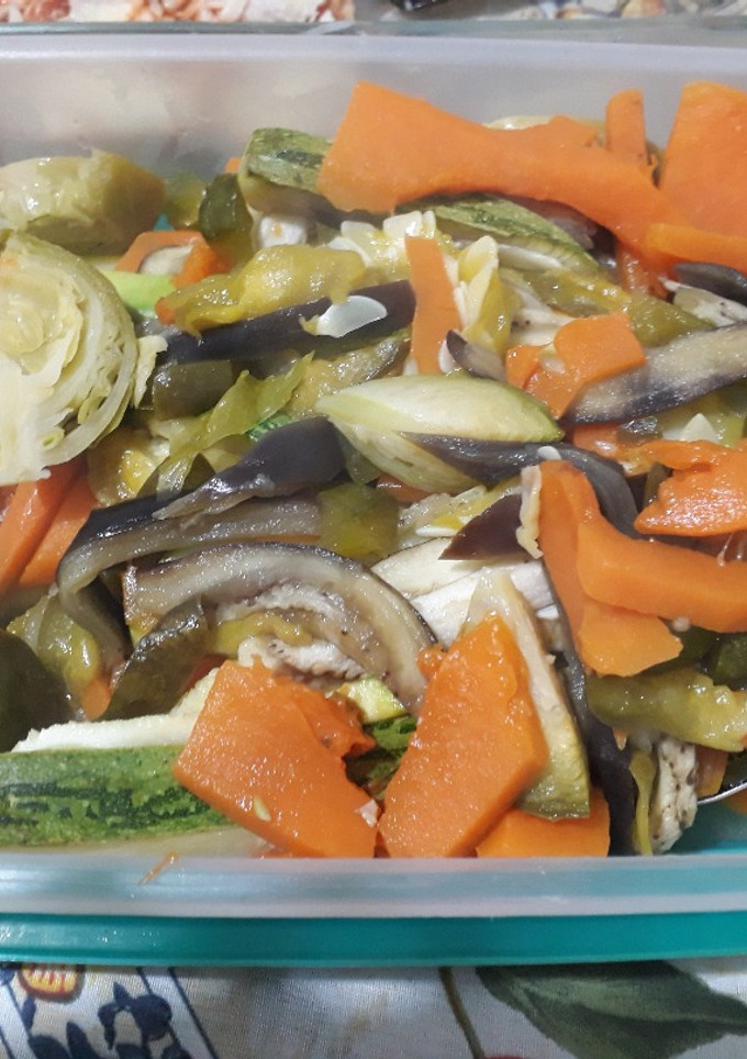 Una foto de Verduras salteadas