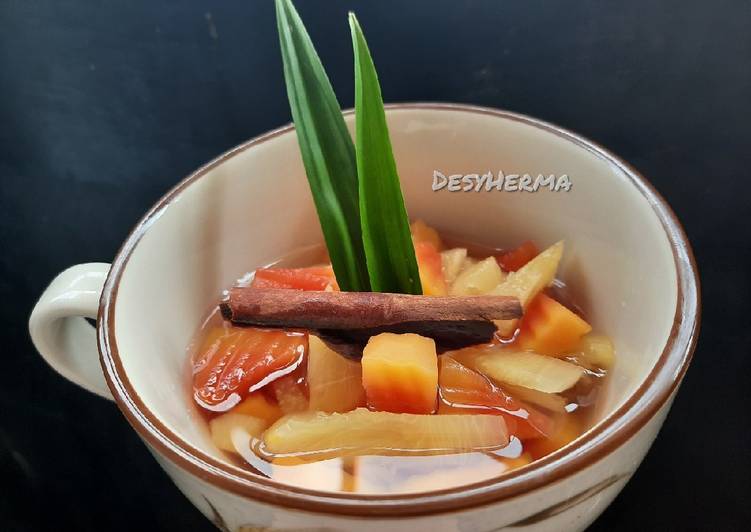 Bagaimana memasak Es cocktail Pepaya dan Nanas, Enak Banget