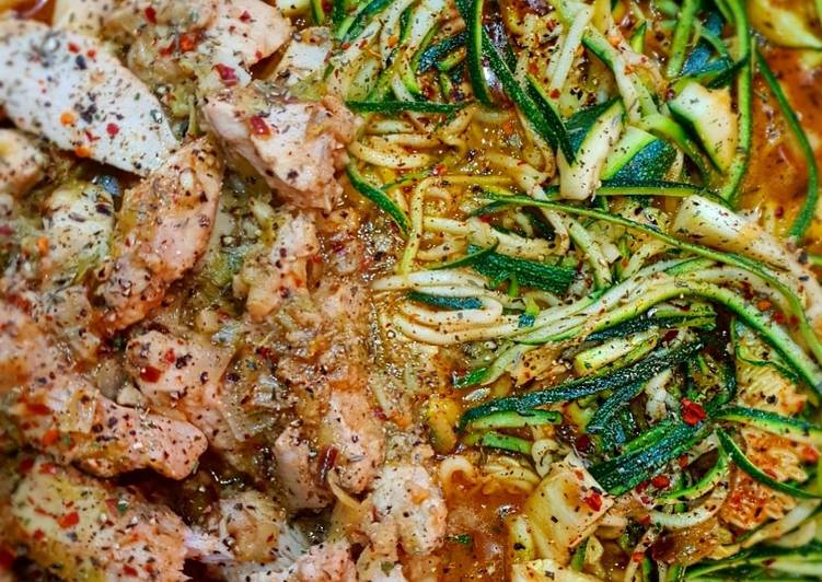 Step-by-Step Guide to Prepare Perfect Spicy Zoodles with Lemon Chicken