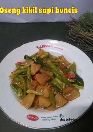 Foto resep Oseng kikil sapi buncis