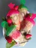 Ghiaccioli con frutta di stagione e miele
