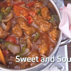 A picture of Su-Buta (Sweet and Sour Pork).
