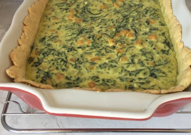 Recipe of Award-winning Spinach, butternut and feta quiche