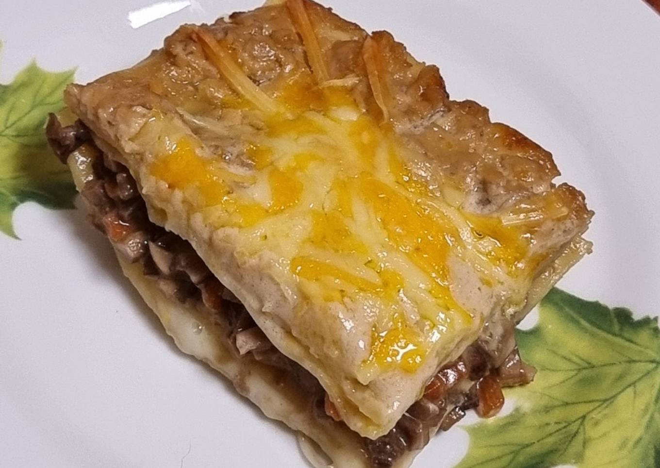 Lasaña de portobello