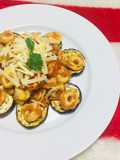 Tortellini con salsa de tomate Casera y Berenjenas al Horno!!