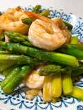 Garlic Asparagus Stir-Fried Shrimp