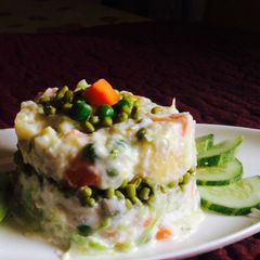 A picture of Combo of Russian &Indian Salad.
