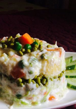 A picture of Combo of Russian &Indian Salad.