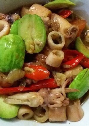 Foto resep Tumis cumi asin petai
