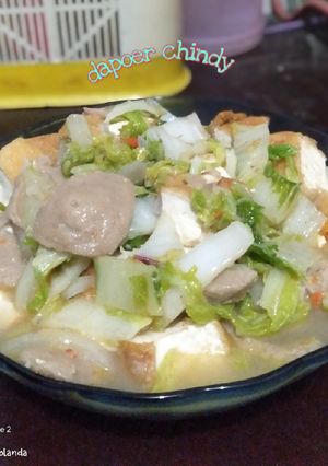 Foto resep Tumis sawi tahu bakso