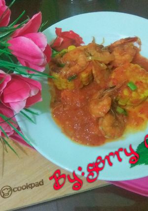 Foto resep Udang Jagung Saus Padang