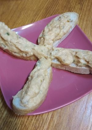 Una foto de Pasta para croquetas. Paté de pescado. Receta 5*
