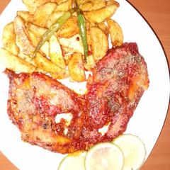 Punjabi tandoori fish A picture of Punjabi tandoori fish.