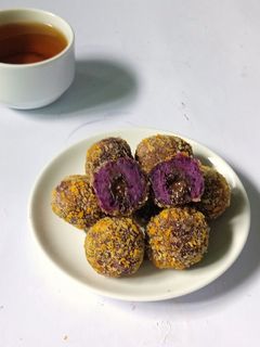 Foto resep Bola Bola Ubi Ungu Coklat Lumer