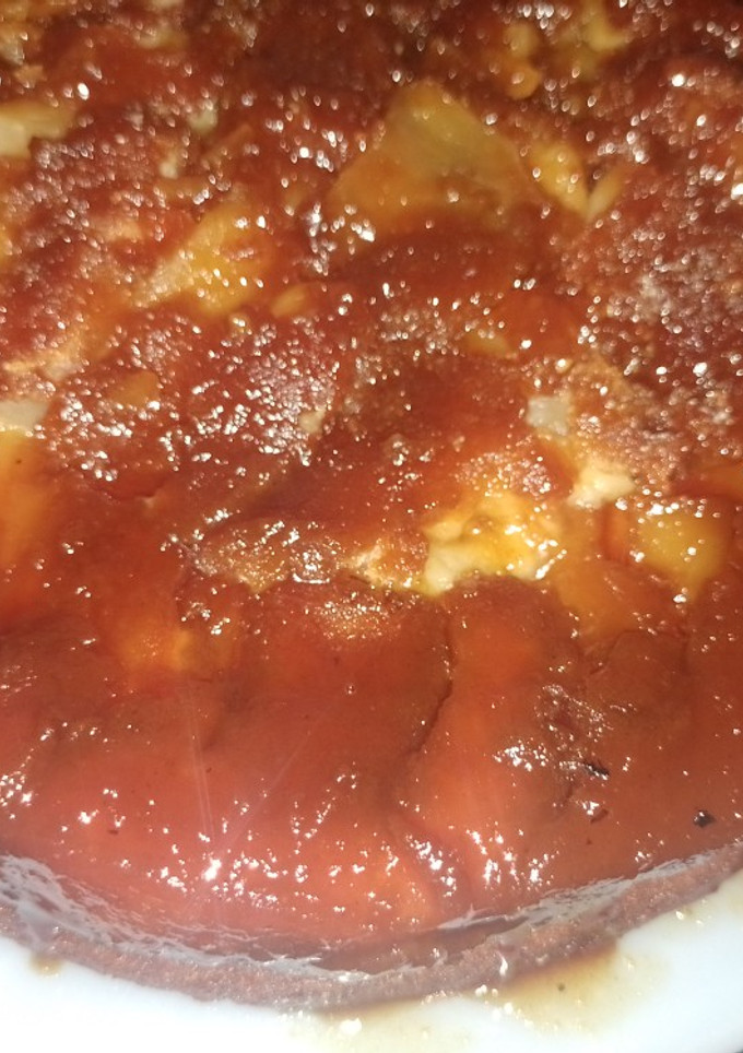 Una foto de Torta invertida de manzana
