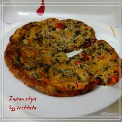 A picture of Indian style egg frittata.