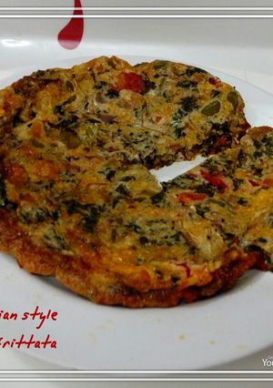 A picture of Indian style egg frittata.