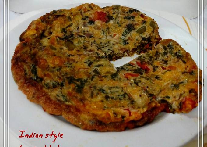 Indian style egg frittata