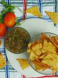 Fresh Corn Nacho Chips With Smoked Tomato Salsa