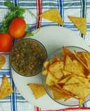 Fresh Corn Nacho Chips With Smoked Tomato Salsa