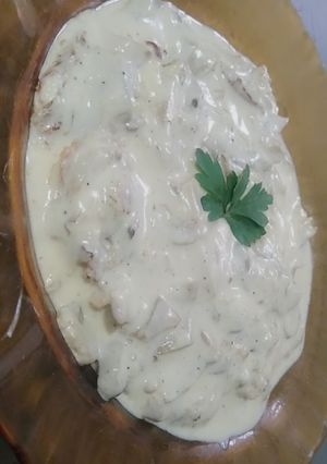 صورة لوصفة صدر الدجاج بالفطر والكريمة