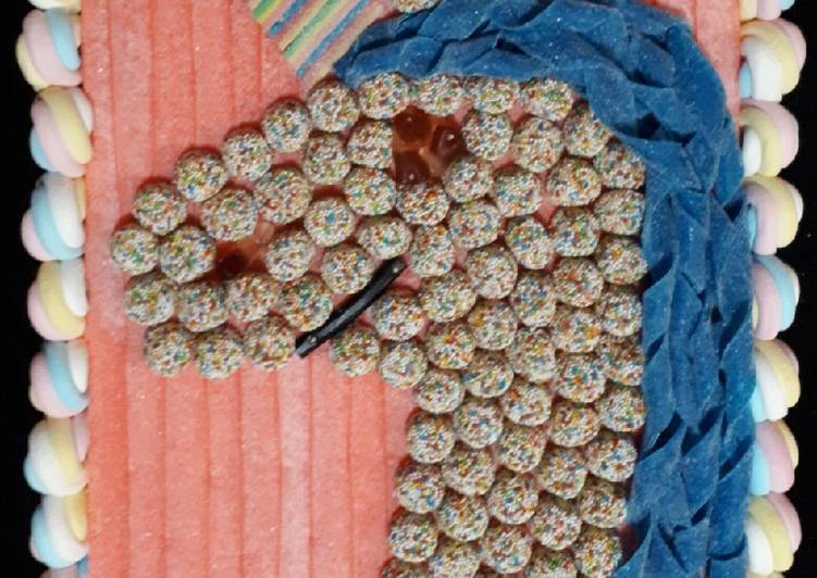Tarta de chuches unicornio